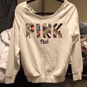 PINK slouchy long sleeve sweater